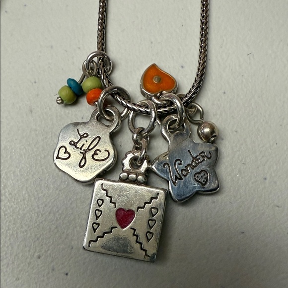 Brighton Silver Necklace with Multicolor Charms - Picture 2 of 3